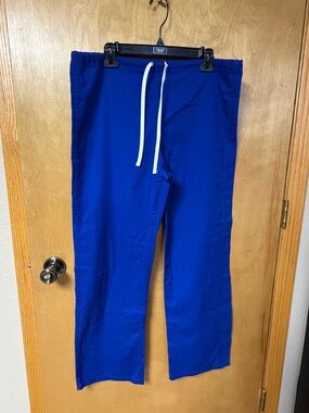 Blue Drawstring Scrub Pants - four pairs total